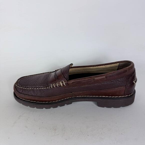 L.L.Bean Allagash Bison Handsewn Penny Loafers Men\'s 8 Brown Leather Comfort main image 10